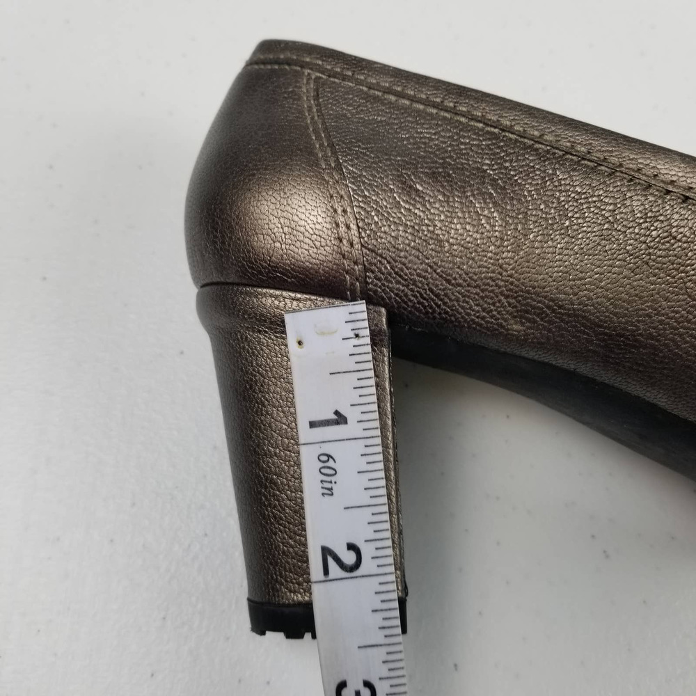 Stuart Weitzman Metallic Block Heel Pumps Silver … - image 7